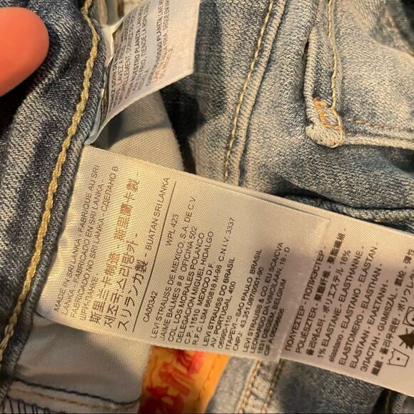 Levi’s 714 Straight Leg Distressed Step Fringe Hem Jeans Womens 29 Raw Zip Fly - Picture 10 of 12